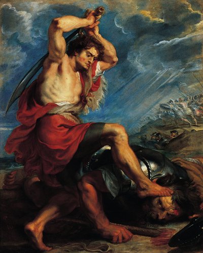 David tötet Goliath von Peter Paul Rubens